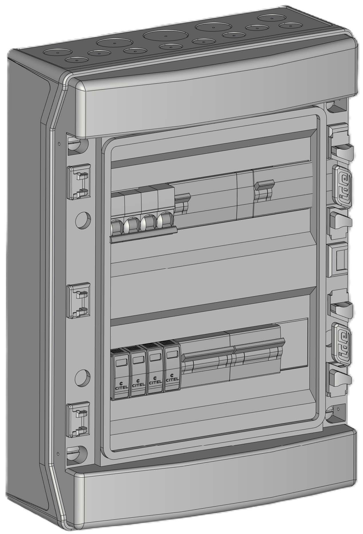 Madenr - Coffret AC triphasé 25kW 2 onduleurs (C32+C20) LG 300mA