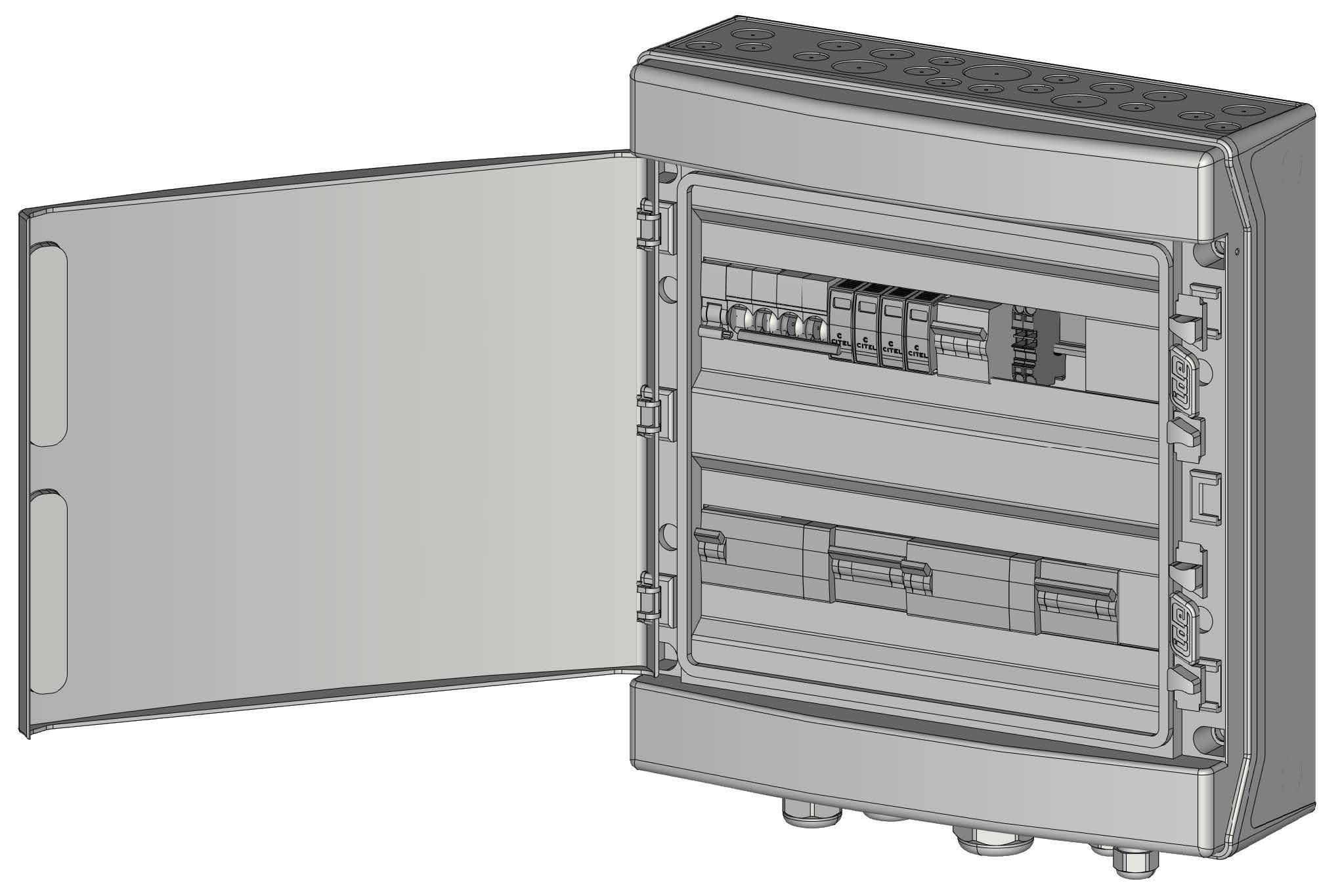 Madenr - Coffret AC triphasé 25kW 2 onduleurs (C32+C20) bobine Mx LG 300mA