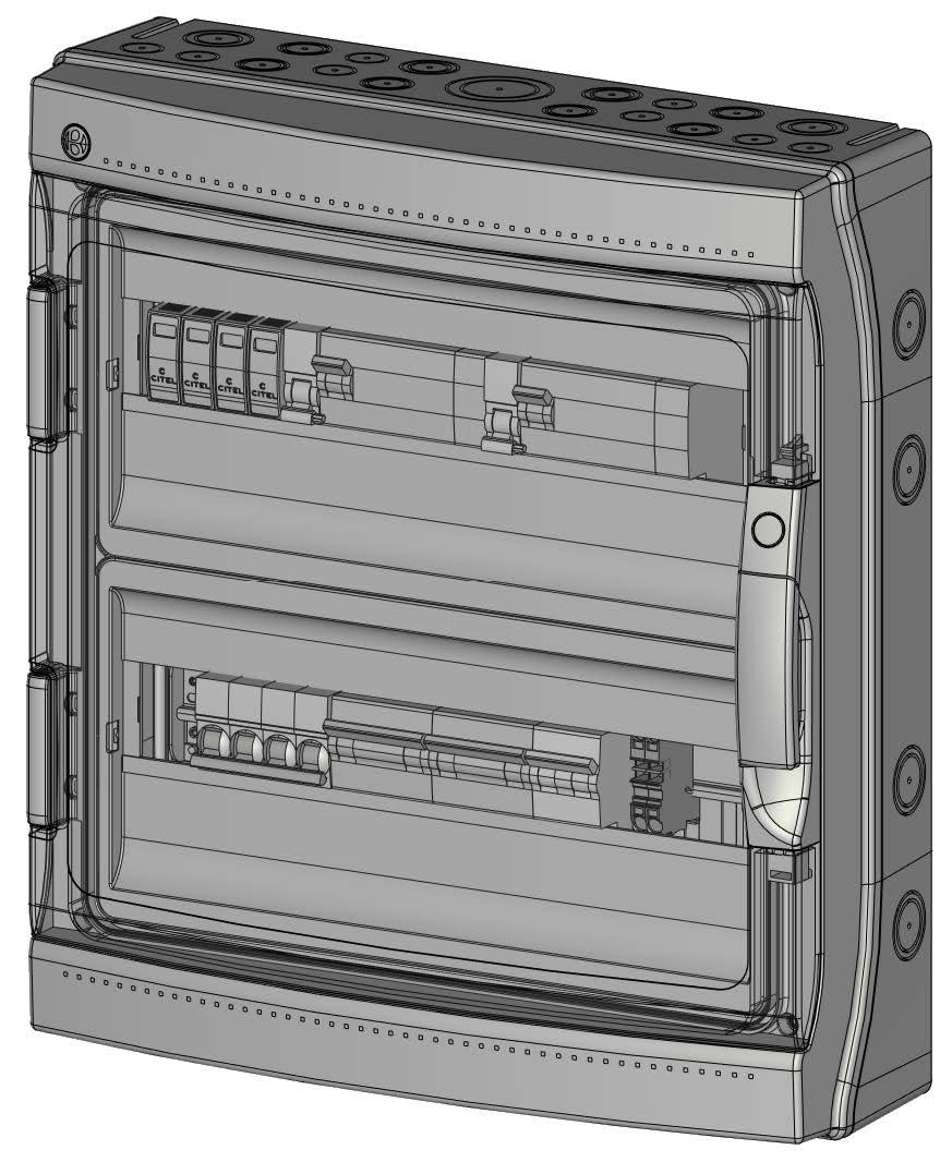 Madenr - Coffret AC triphasé 33kW 2 Onduleurs (C40+C20) bobine Mx LG 300mA