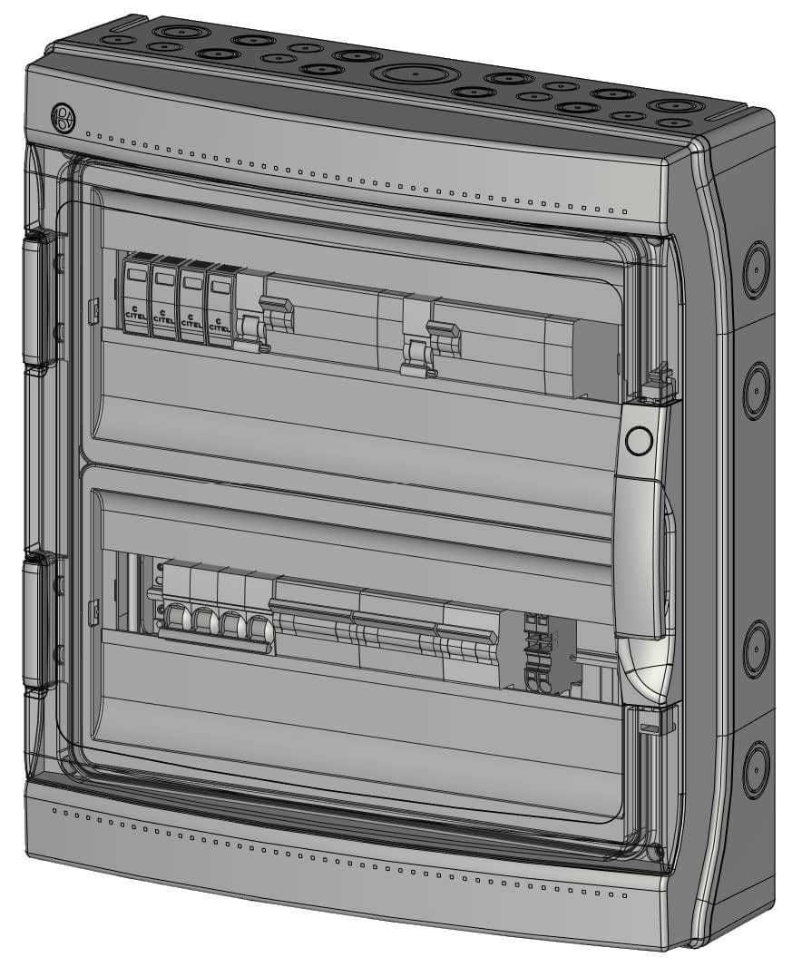 Madenr - Coffret AC triphasé 33kW 2 Onduleurs (C40+C20) bobine Mx LG 300mA