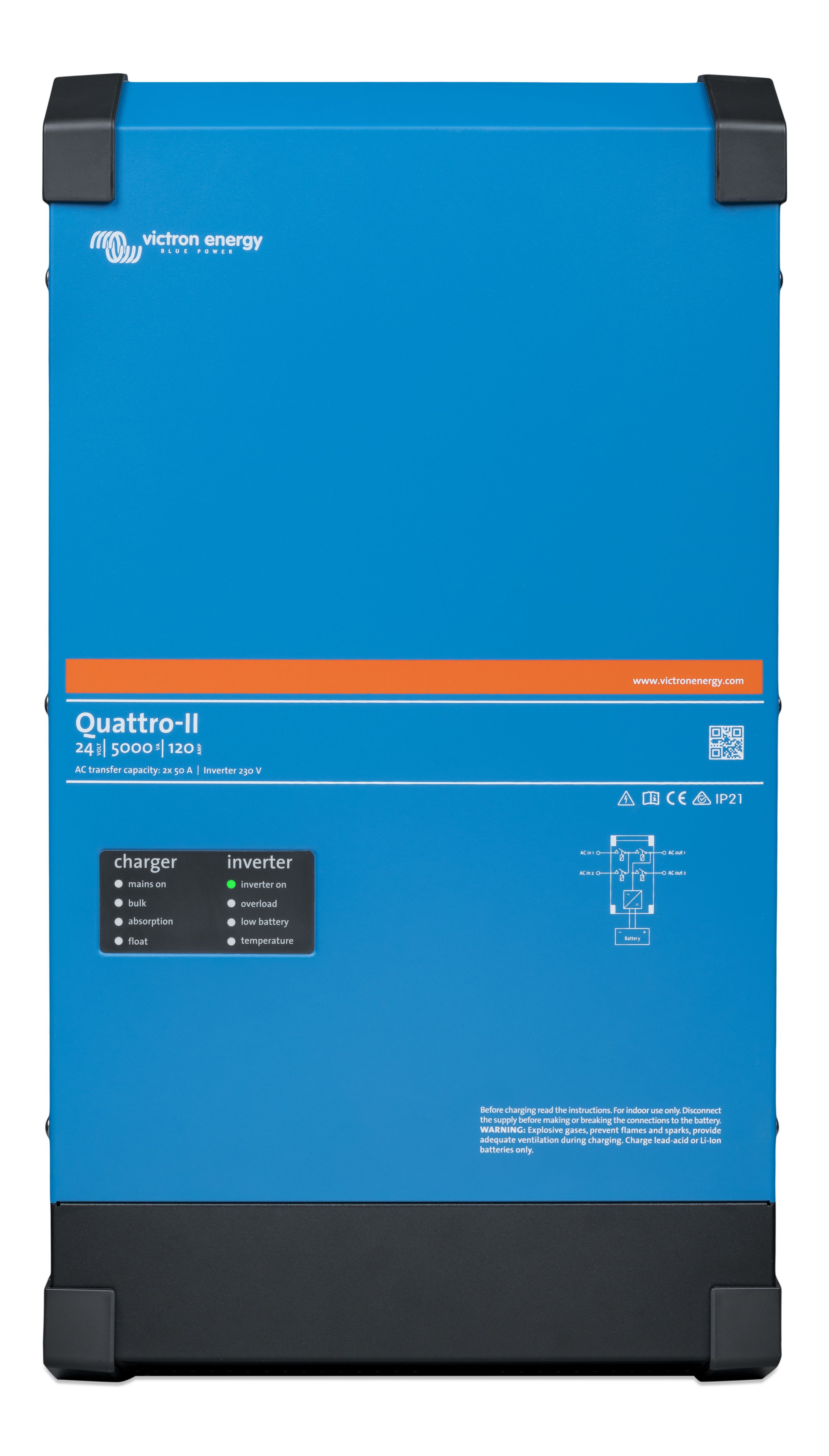 Madenr - Onduleur/Chargeur Quattro-II 24/5000/120-50/50 230V