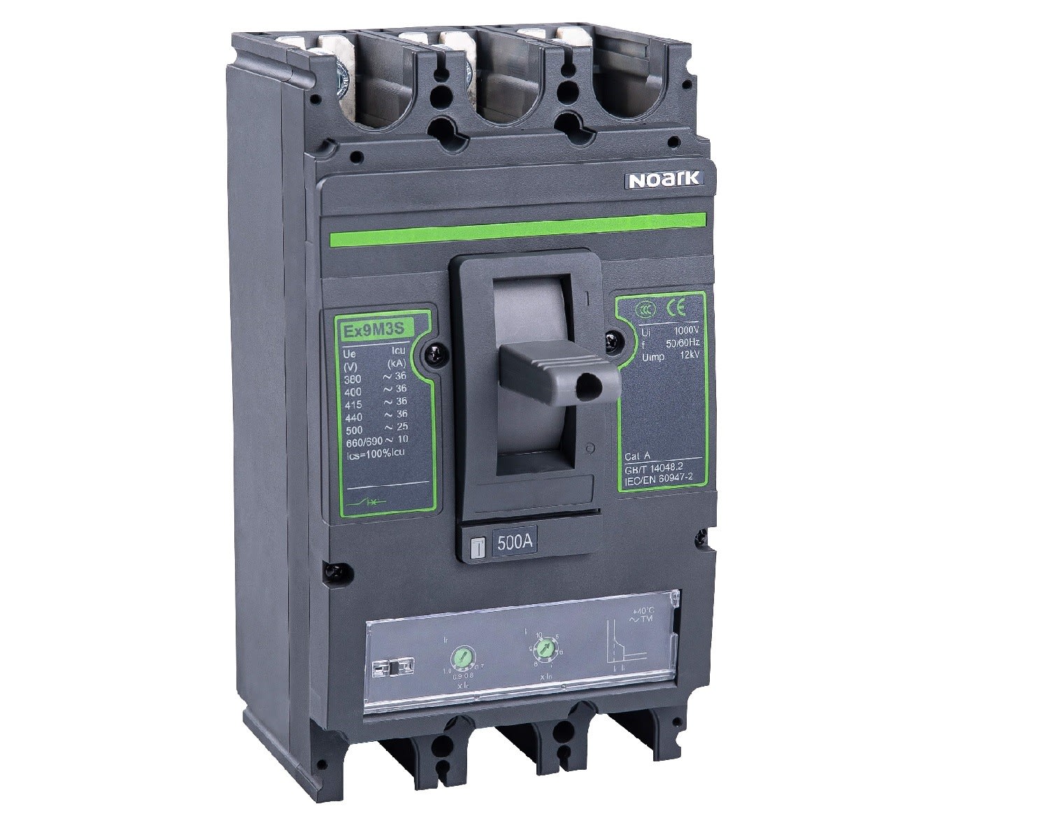 Madenr - Disjoncteur 3 pôles AC compact boitier moulé Ex9M3Q TM 400 A, Icu=75kA