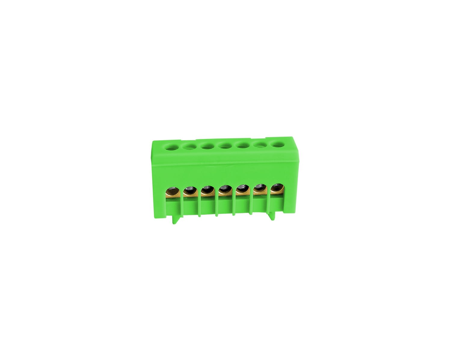 Madenr - Barette de terre isolée TBB 63 A, pour 15 raccordements de max 16 mm² vert/jaune