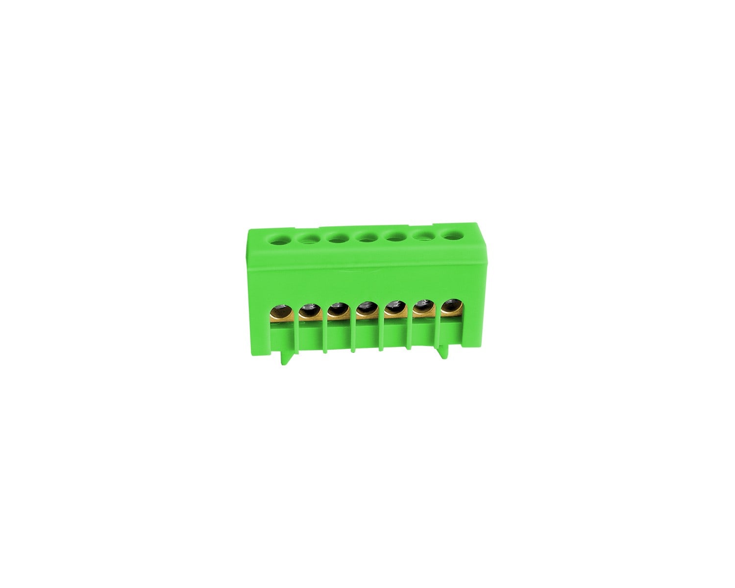 Madenr - Barette de terre isolée TBB 63 A, pour 15 raccordements de max 16 mm² vert/jaune