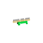 Madenr - Barette de terre non iso TBB 63 A pour 12 raccordements de max 10 mm² vert/jaune