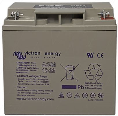 Madenr - Batterie 12V/22Ah AGM Deep Cycle (Absorbent Glass Mat)