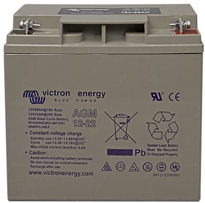 Madenr - Batterie 12V/22Ah AGM Deep Cycle (Absorbent Glass Mat)