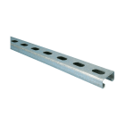 Nvent Erico - CADDY Rail de montage type C, 21x41x2,0mm, 2m long, avec trous oblongs, pré-galv