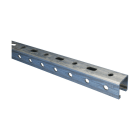 Nvent Erico - Rail de montage type AS, perforé, PG, 6 000 mm x 41 mm x 41 mm x 2,5 mm