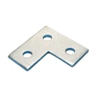 Nvent Erico - CADDY Support d?angle plat à trois trous, Acier, HD, 85 mm x 85 mm, M10 Vis