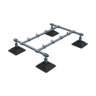Nvent Erico - CADDY Kit de support d?équipement PYRAMID, 4 embases, 1257 mm