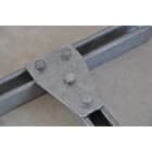 Nvent Erico - Connection en T, 132x90mm, 4 trous, électrogalvanisé