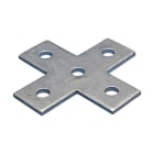 Nvent Erico - CADDY Support en croix plat à cinq trous, galvanisé à chaud, 138 mm x 138 mm