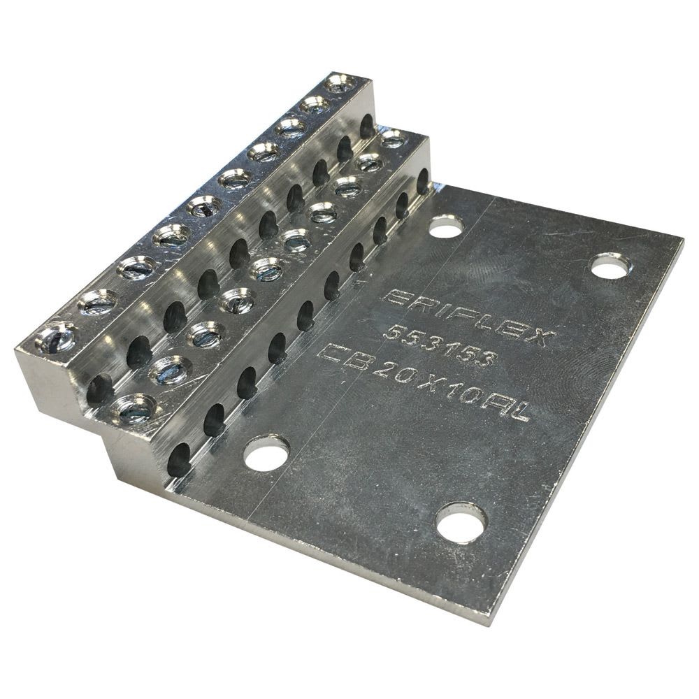 Nvent Erico - ERIFLEX Barre de connexion universelle, aluminium étamé, 20 connexions