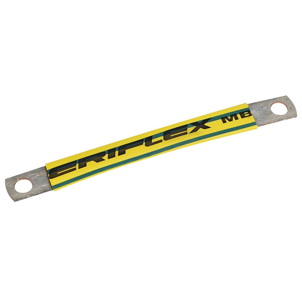 Nvent Erico - ERIFLEX Tresse terre jaune-vert sans halogène, 75 A max., 10 mm², Lg 150 mm, tro