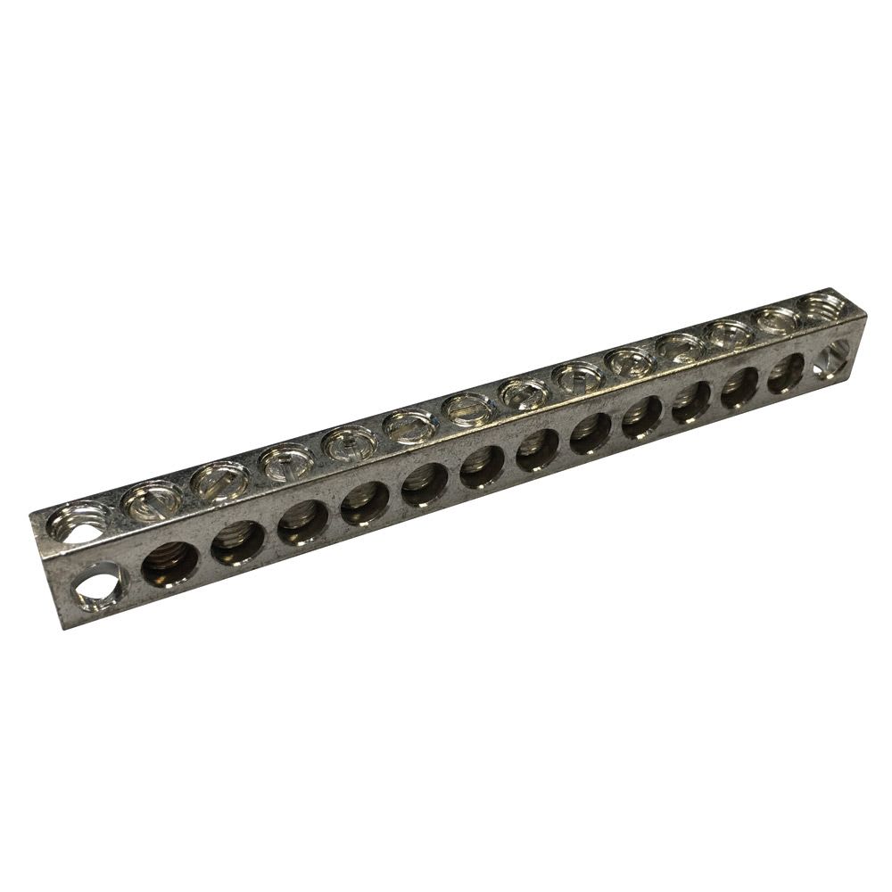 Nvent Erico - ERIFLEX barre de mise à la terre et neutre, aluminium étamé, 12 connexions