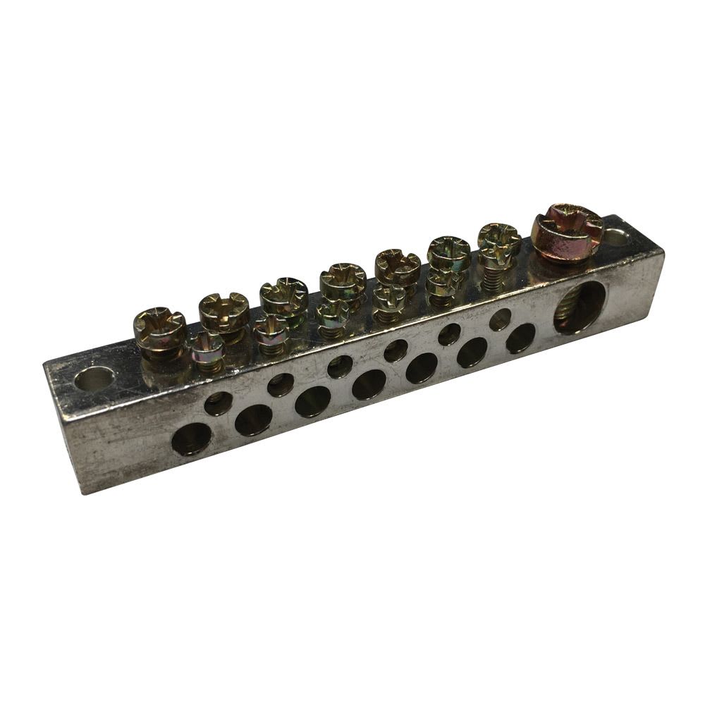 Nvent Erico - ERIFLEX Barre double de mise à la terre et neutre, aluminium étamé, 14 connexion