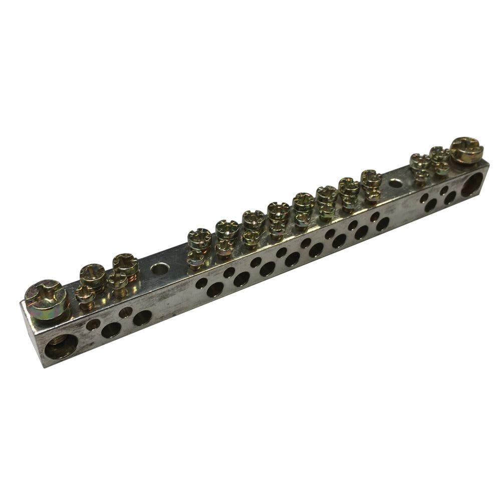 Nvent Erico - ERIFLEX Barre double de mise à la terre et neutre, aluminium étamé, 26 connexion