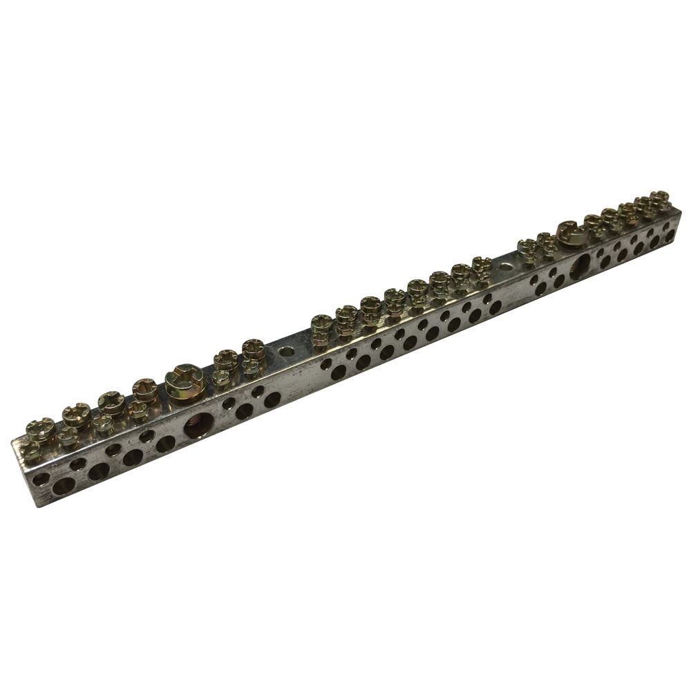 Nvent Erico - ERIFLEX Barre double de mise à la terre et neutre, aluminium étamé, 44 connexion