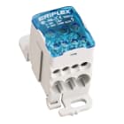 Nvent Erico - ERIFLEX Répartiteur unipolaire, 80 A IEC, Alim. 1 câble, Distribution 6 câbles,