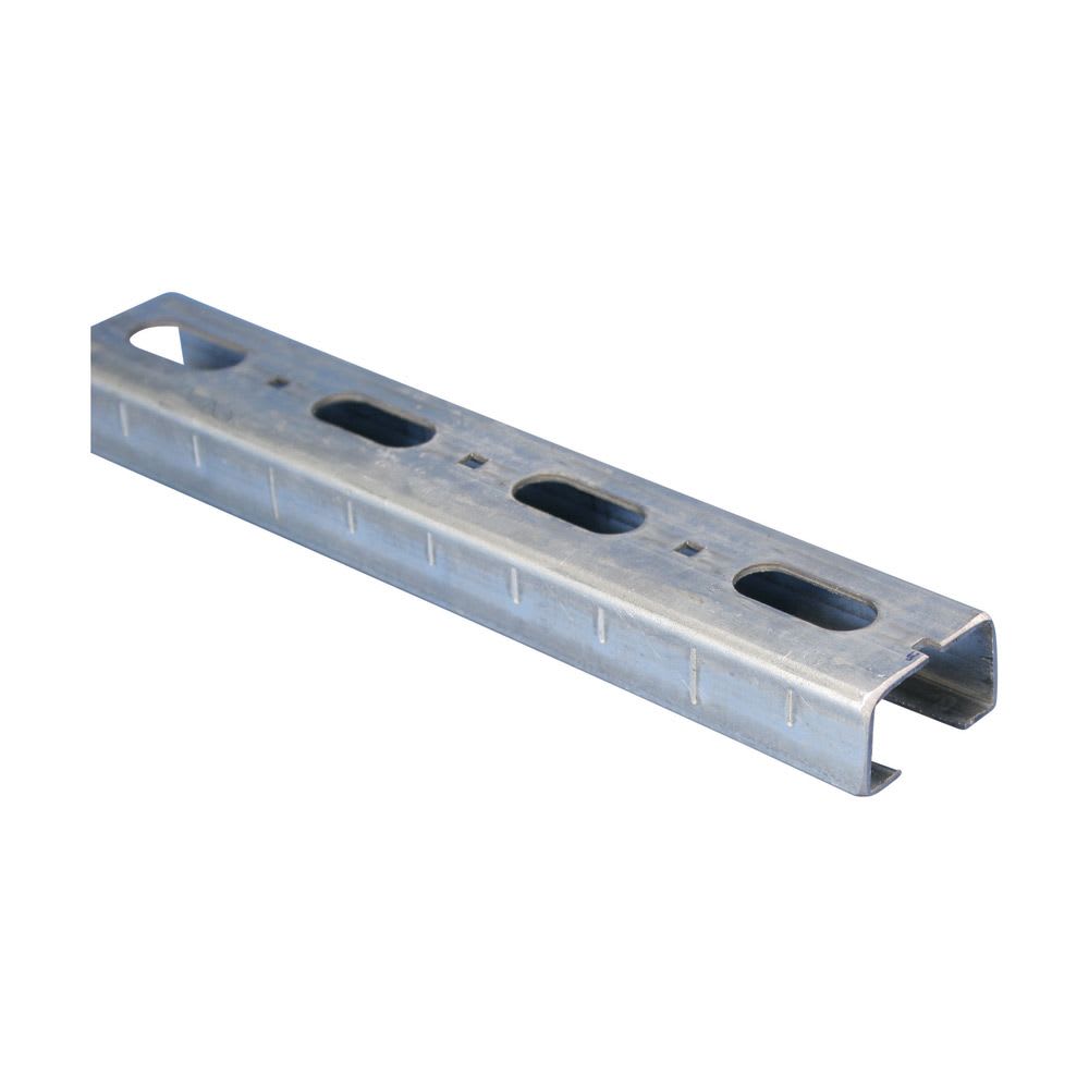 Nvent Erico - CADDY Rail en C type E2L, perforé, 34 mm x 15,5 mm x 1,5 mm