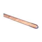 Nvent Erico - ERICO Piquet de terre fileté en acier cuivré, 3/4" dia, 4,6 m, 254 µm Plating, 8