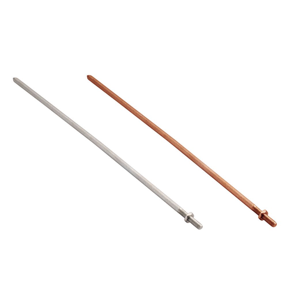 Nvent Erico - ERICO Borne aérienne, filetage métrique, cuivre, filetage M16, 15,9 mm dia, 2 m