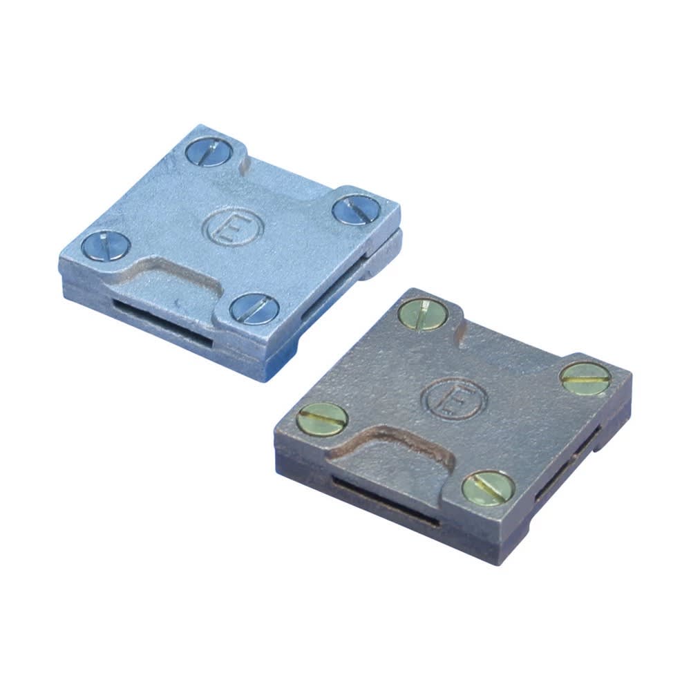 Nvent Erico - ERICO Étrier de ruban carré, Laiton, 25 x 6 mm, 50 x 6 mm Tape, 85 mm x 20 mm x