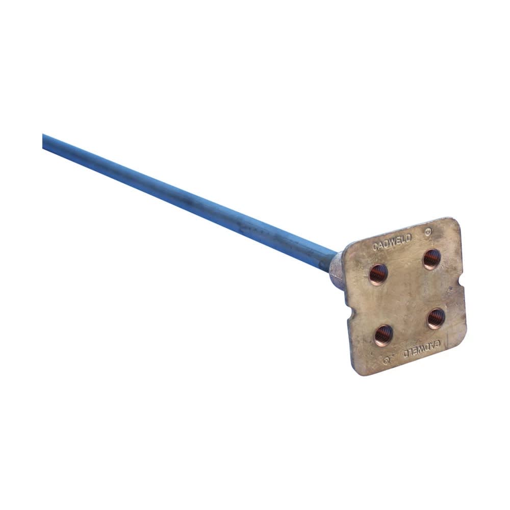 Nvent Erico - ERICO Pt de mise à la terre B164, 4 goujons, Ac Solide Rnd, droit, dia 12 mm, 50
