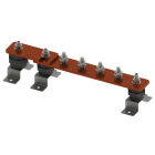 Nvent Erico - ERICO Barre de terre, Nu, 4 Connections, 1 Number of Disconnects, 375 mm