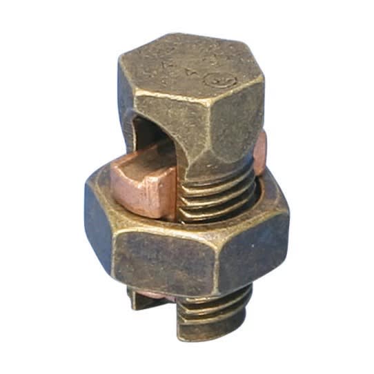 Nvent Erico - ERICO Connecteur à boulon fendu, N°8 solide-N°4 solide, Torsadé, 10 mm²-Torsadé