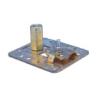 Nvent Erico - Base de terminal aérien, réglable, fil. imp., BR, LA, filetage 1/2 UNC TS, plat