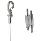 Nvent Erico - CADDY Kit suspension câble 1,5 mm, sans outil, embout à crochet de bac, 5 m long