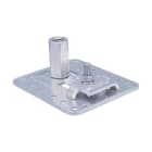 Nvent Erico - Base de terminal aérien, réglable, fil. impérial, AL, filetage 1/2 UNC, plat