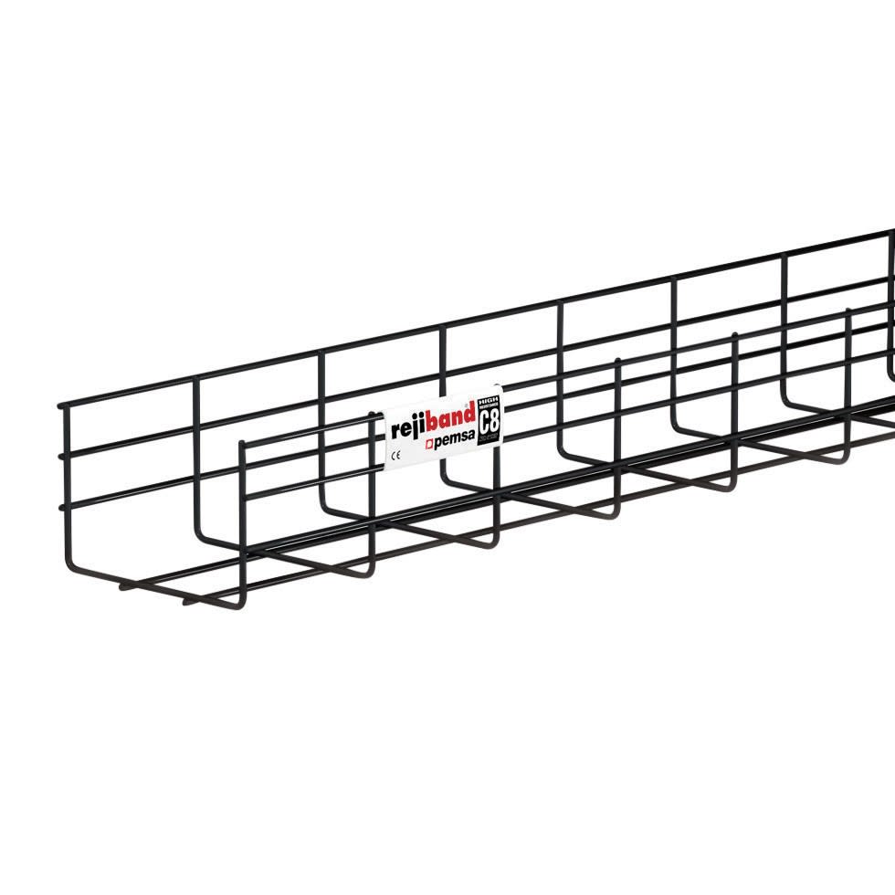 Nvent Erico - CADDY Chemin câble filaire PEMSA, noir, acier inoxydable, EZ, 3 000 x 100 mm x 4