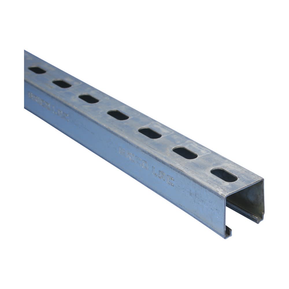 Nvent Erico - CADDY Rail de montage type A avec trous oblongs, acier GC, 6 m long, 41x41x1,5mm