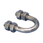 Nvent Erico - CADDY Étrier en U avec 4 écrous, tube 278mm, DN250, M16, acier inoxydable