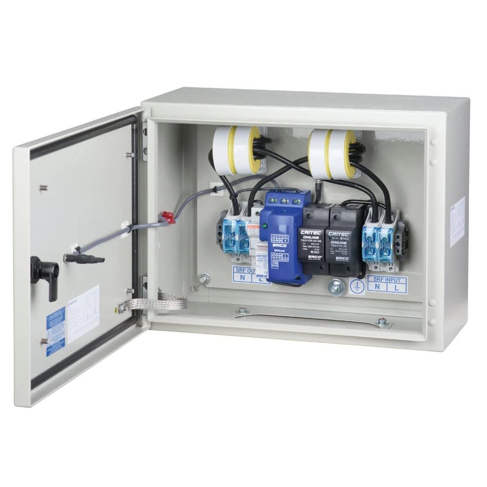 Nvent Erico - ERICO Filtre de réduction de surtension série N, uniphasé, 63 A