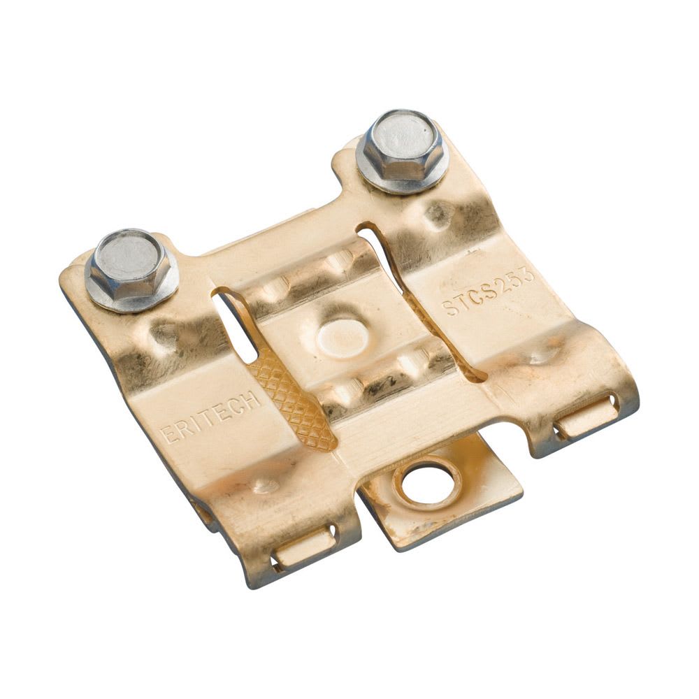 Nvent Erico - ERICO Étrier de câble carré forgé, Cuivre, 25 x 3 mm, 26 x 2 mm Tape