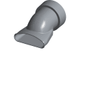 Stiebel Eltron - Pièce de transformation conduit LVS DN75/LVE 52x130. LVE U 90