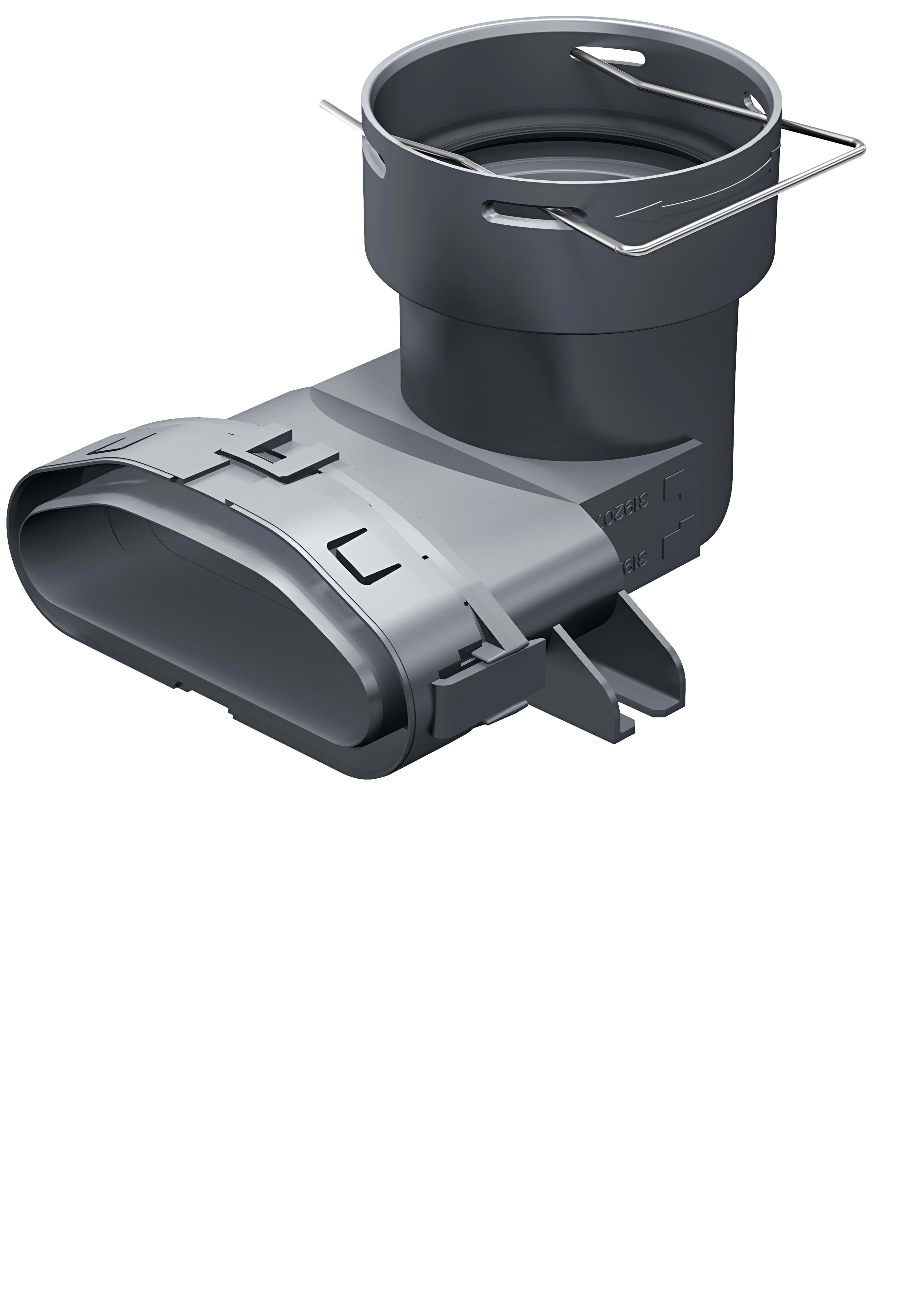 Stiebel Eltron - Coude transformation LVS DN75/LVE 52x130 vers le bas LVE ÜB-O