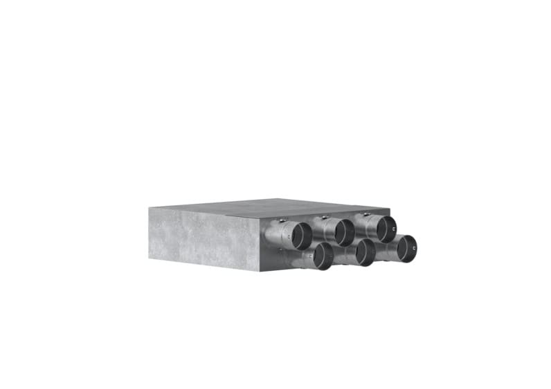 Stiebel Eltron - Caisson de répartition 6 x Gaine LVS 75mm x 125 mm avec silencieux et registres