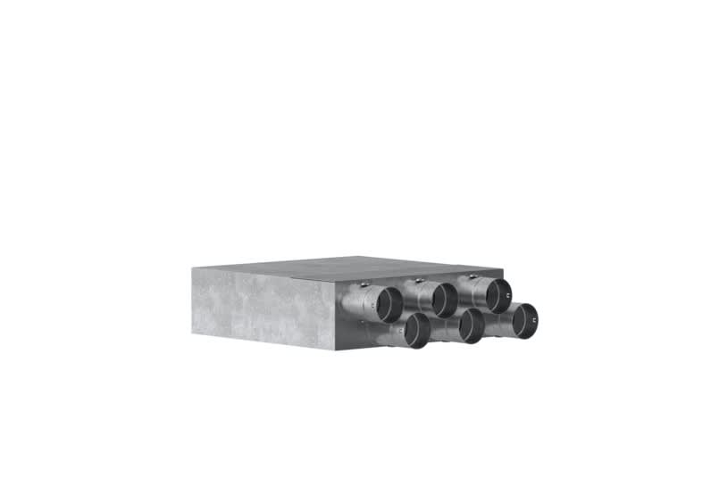 Stiebel Eltron - Caisson de répartition 6 x Gaine LVS 75mm x 125 mm avec silencieux et registres