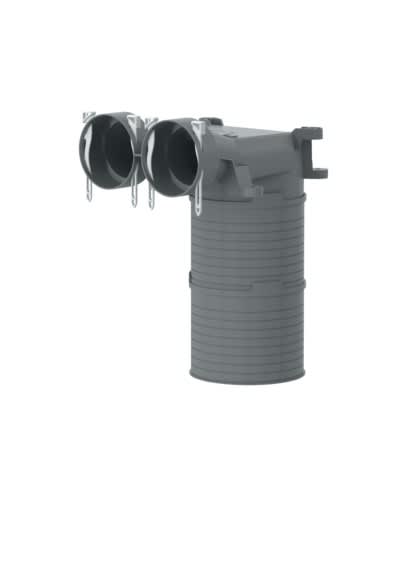 Stiebel Eltron - Plenum de soufflage/extraction WDA Ø 125 mm pour gaine LVS 75 mm - 2 connections