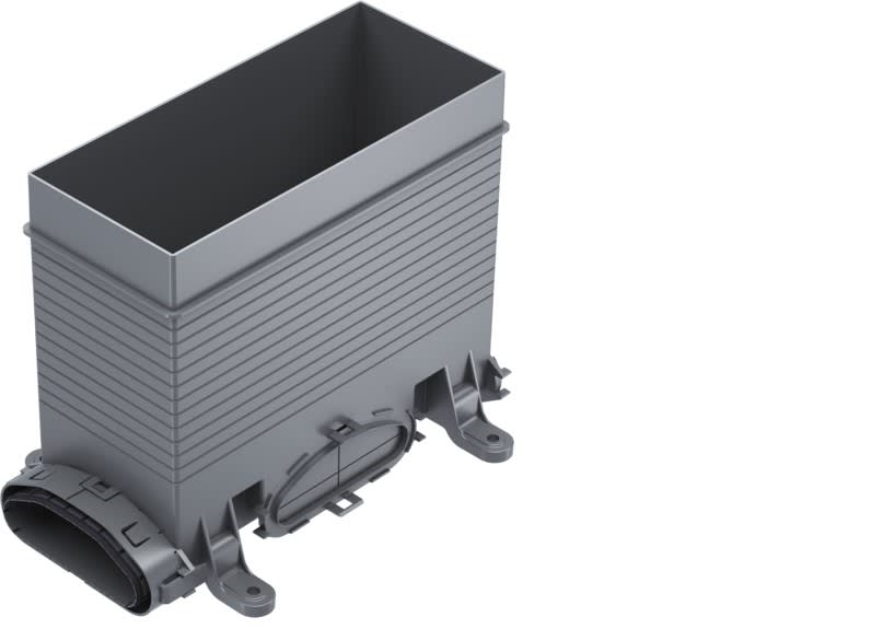 Stiebel Eltron - Plenum de diffusion rectangulaire 122 x 282  x h251 - 2 piquages gaine plate LVE