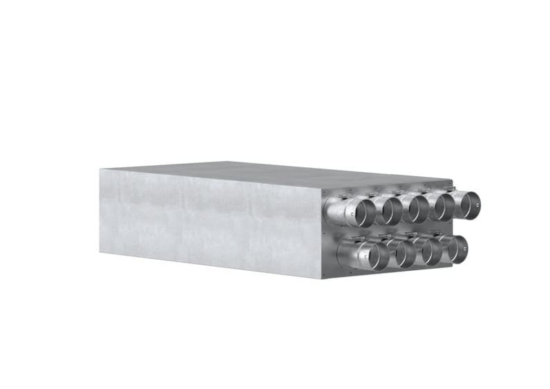 Stiebel Eltron - Caisson de répartition 9 x Gaine LVS 75mm x 160 mm avec silencieux et registres