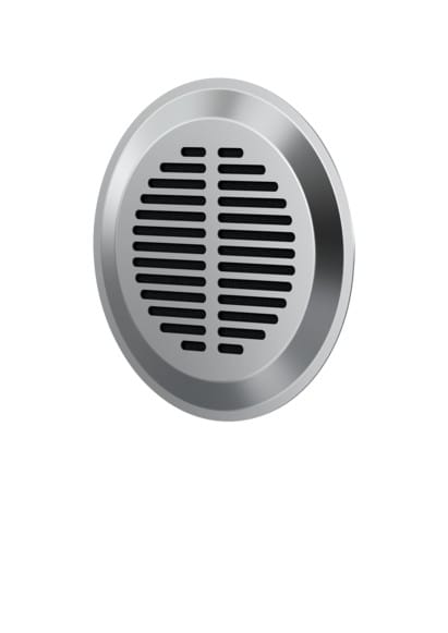 Stiebel Eltron - Grille ronde inox brossé pour plenum Ø 125 mm (extract/souffl) - Découpe fentes