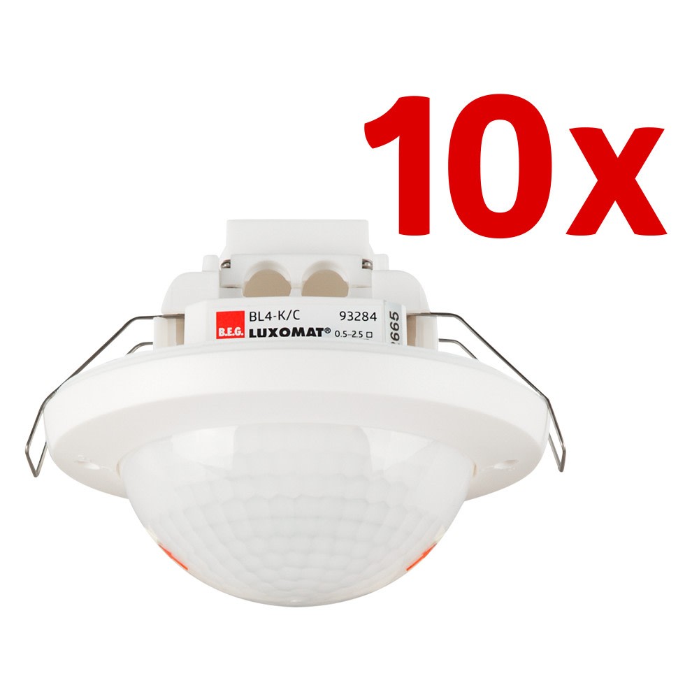 BEG - BL4-C-FP x10 détecteur de mouvement 360° couloir faux plafond Télécommandable