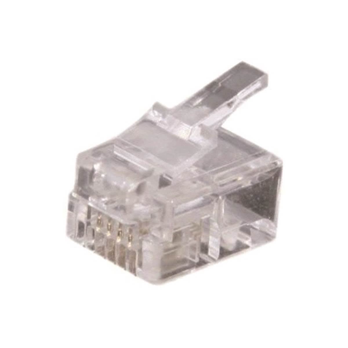 Uniformatic - CONNECTEUR RJ11 6P4C CABLE PLAT SACHET DE 50