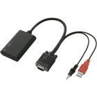 Uniformatic - ADAPTATEUR VGA MALE + JACK CABLE 60CM VERS HDMI FEMELLE